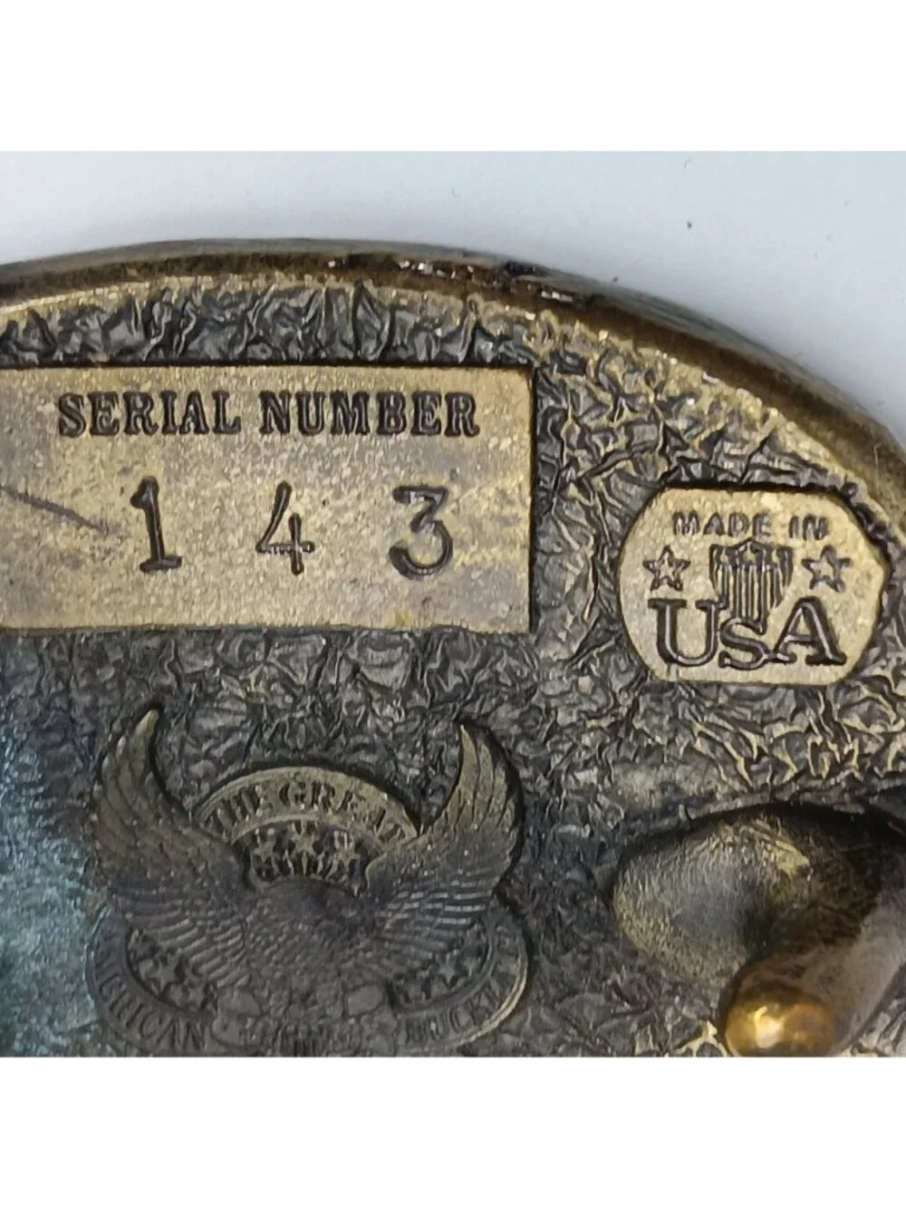 1980 Texas Longhorn 3D Belt Buckle Mad in USA Great American Buckle Co
